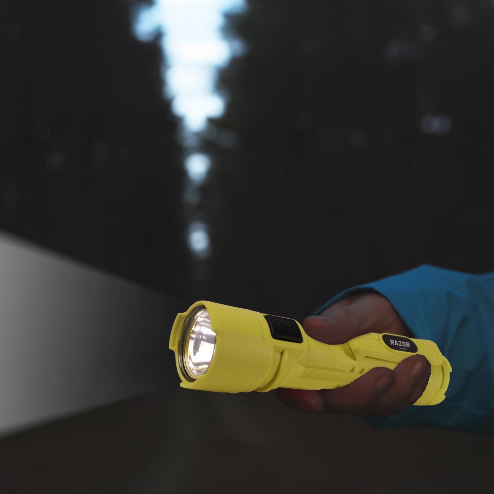 razor led flashlight single beam