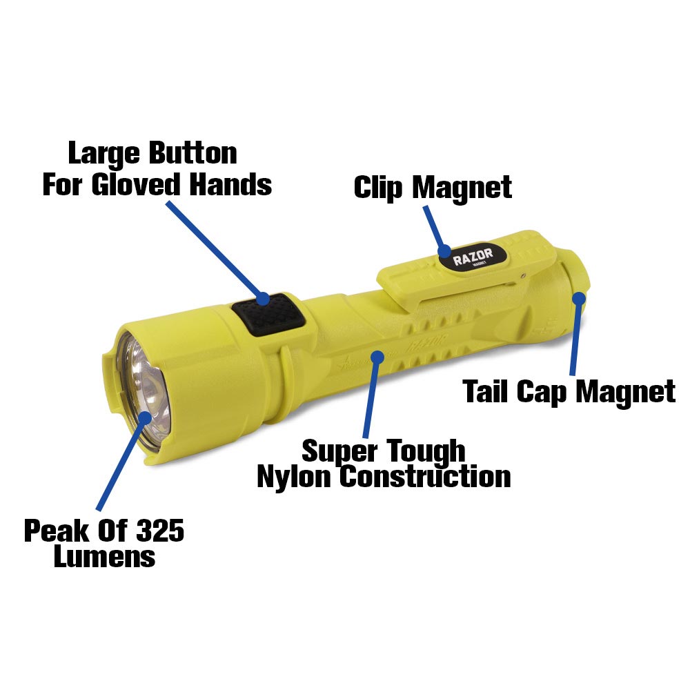 razor led flashlight callouts